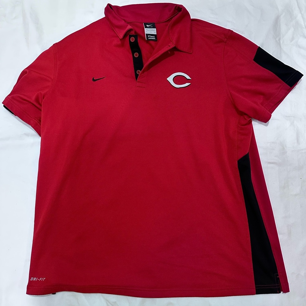 Nike Red and Black Polo Shirt